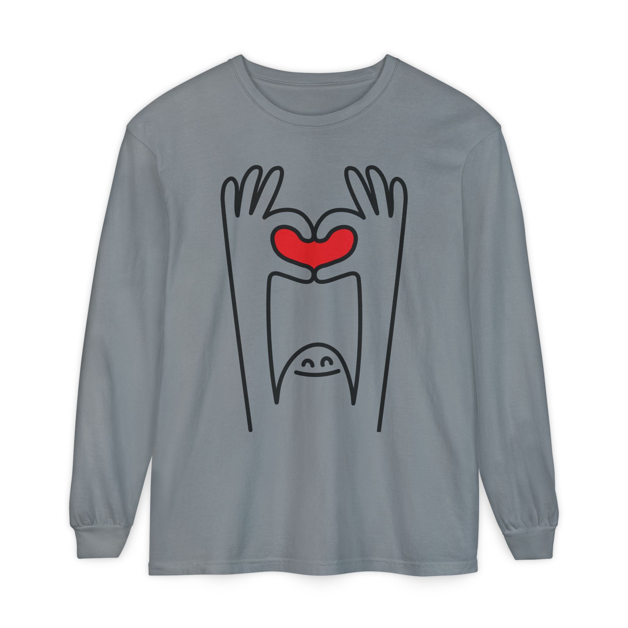 Hands-Up Heart Long Sleeve T-Shirt
