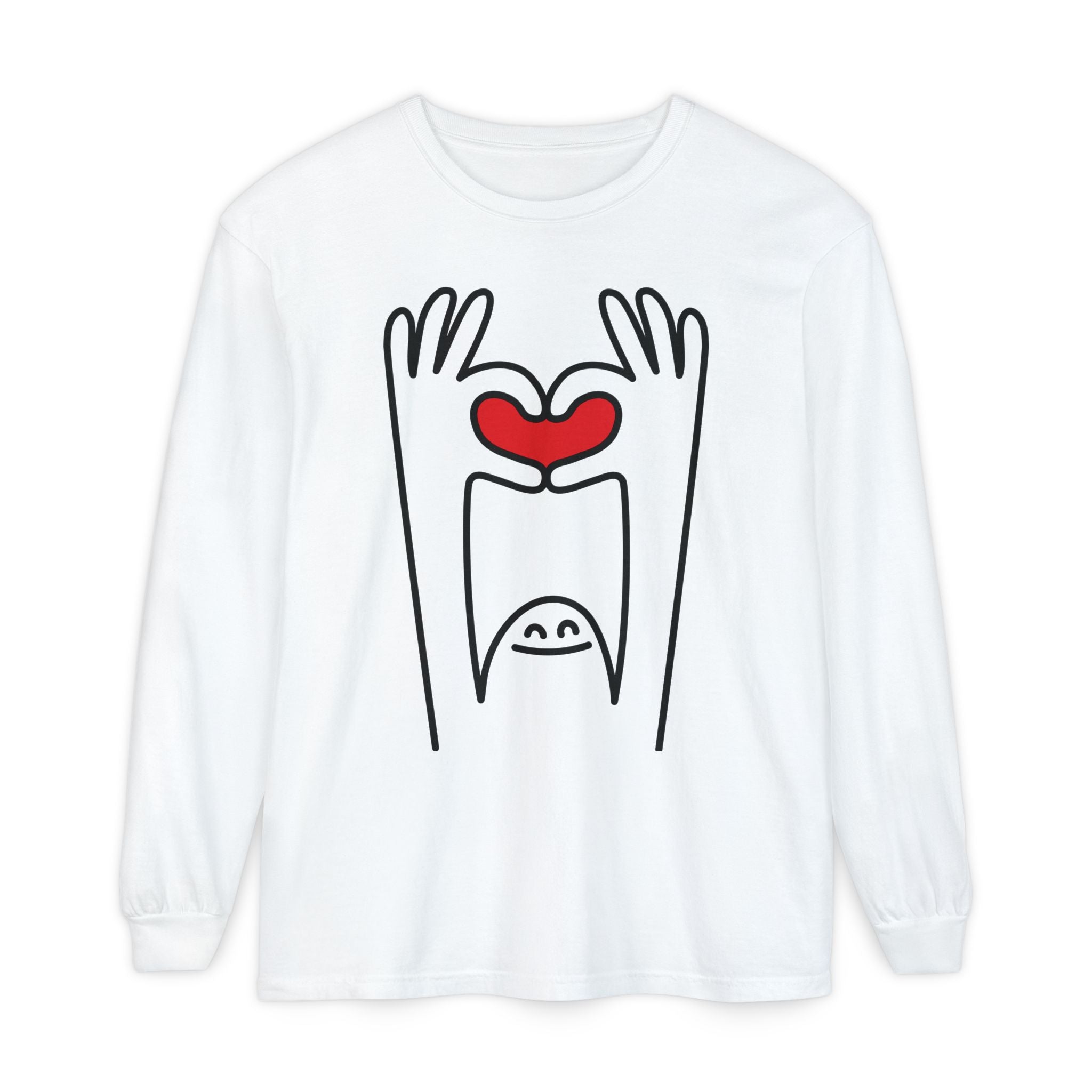 Hands-Up Heart Long Sleeve T-Shirt
