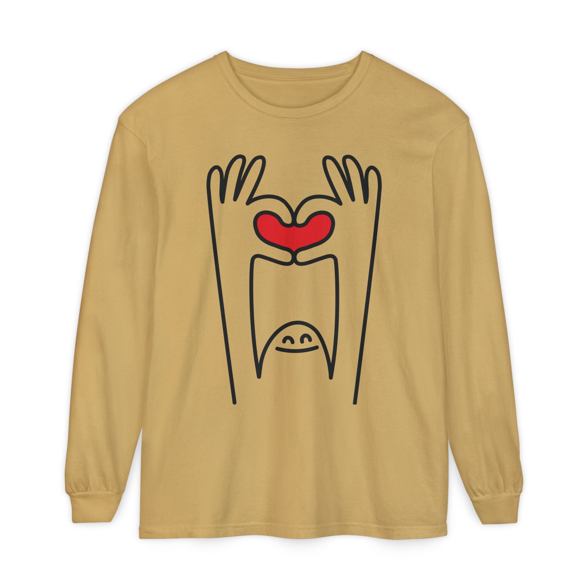 Hands-Up Heart Long Sleeve T-Shirt