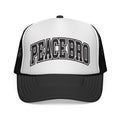 Peacebro Uni Trucker Cap with Retro Arch Lettering