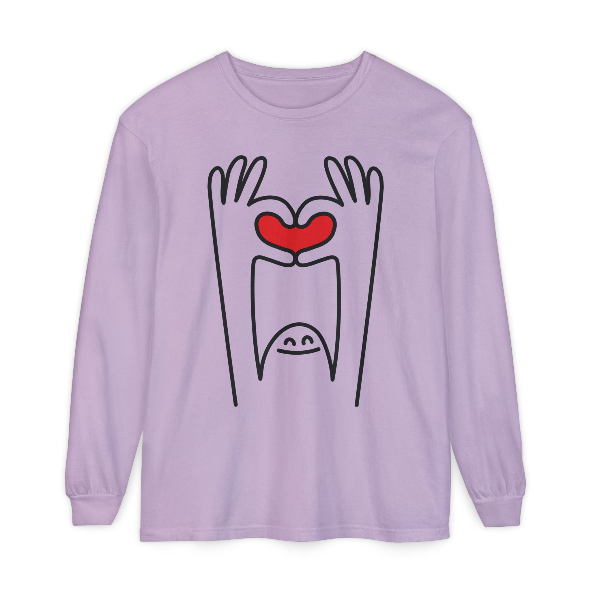 Hands-Up Heart Long Sleeve T-Shirt