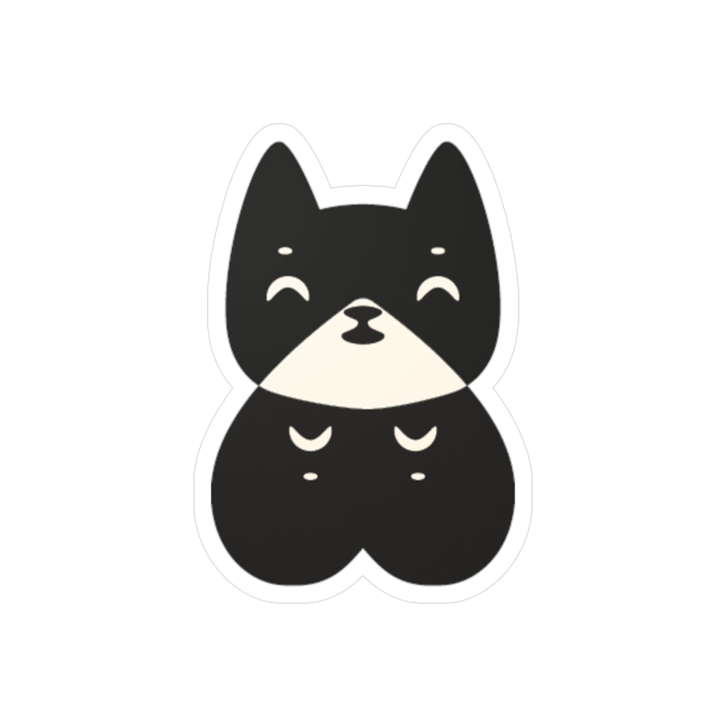 Cute Black Cat Kiss-Cut Vinyl Sticker 3"