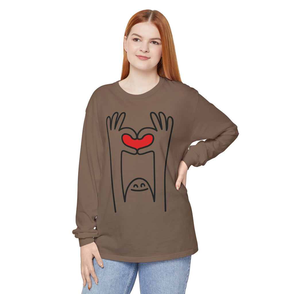 Hands-Up Heart Long Sleeve T-Shirt
