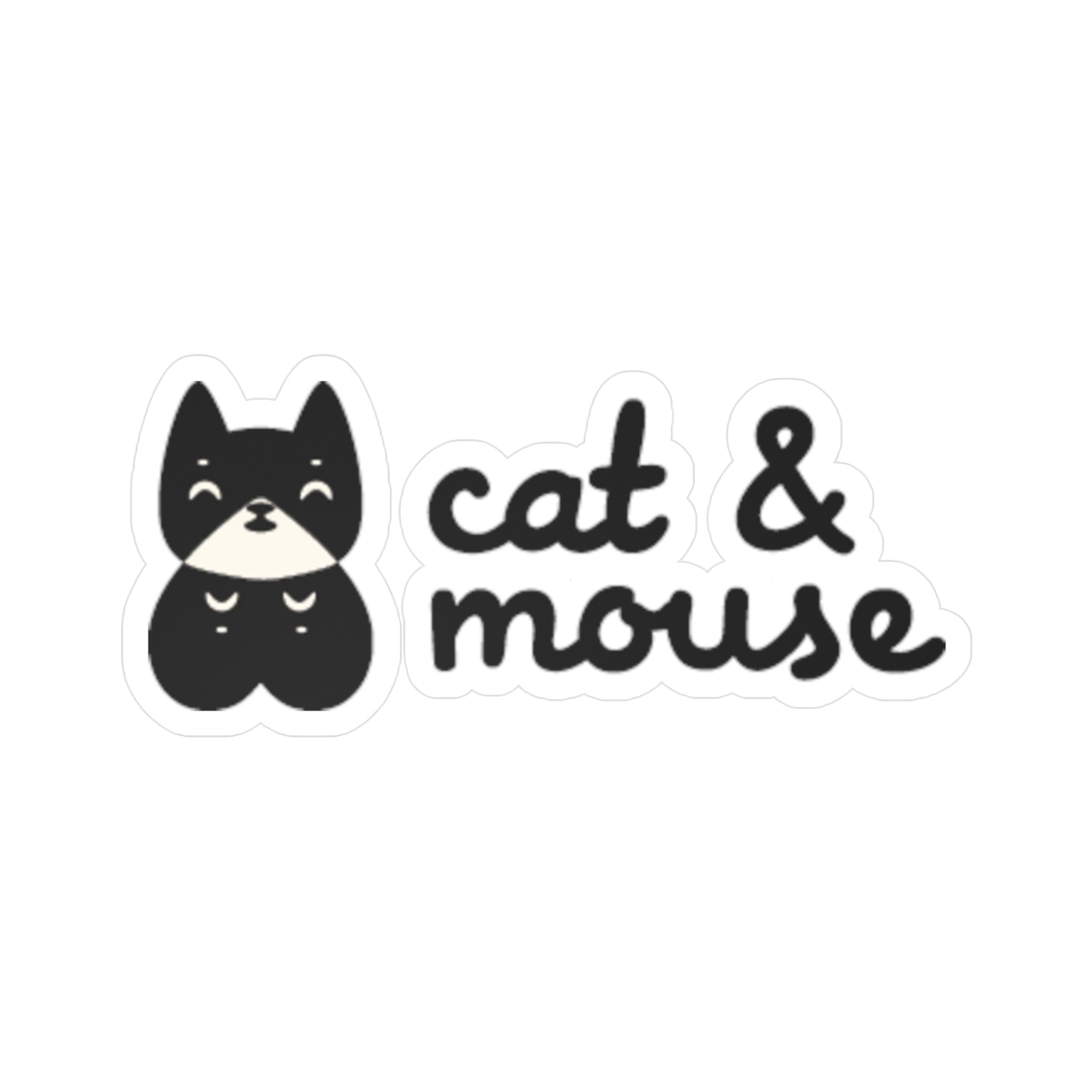 Cat & Mouse Kiss-Cut Vinyl Sticker 4"