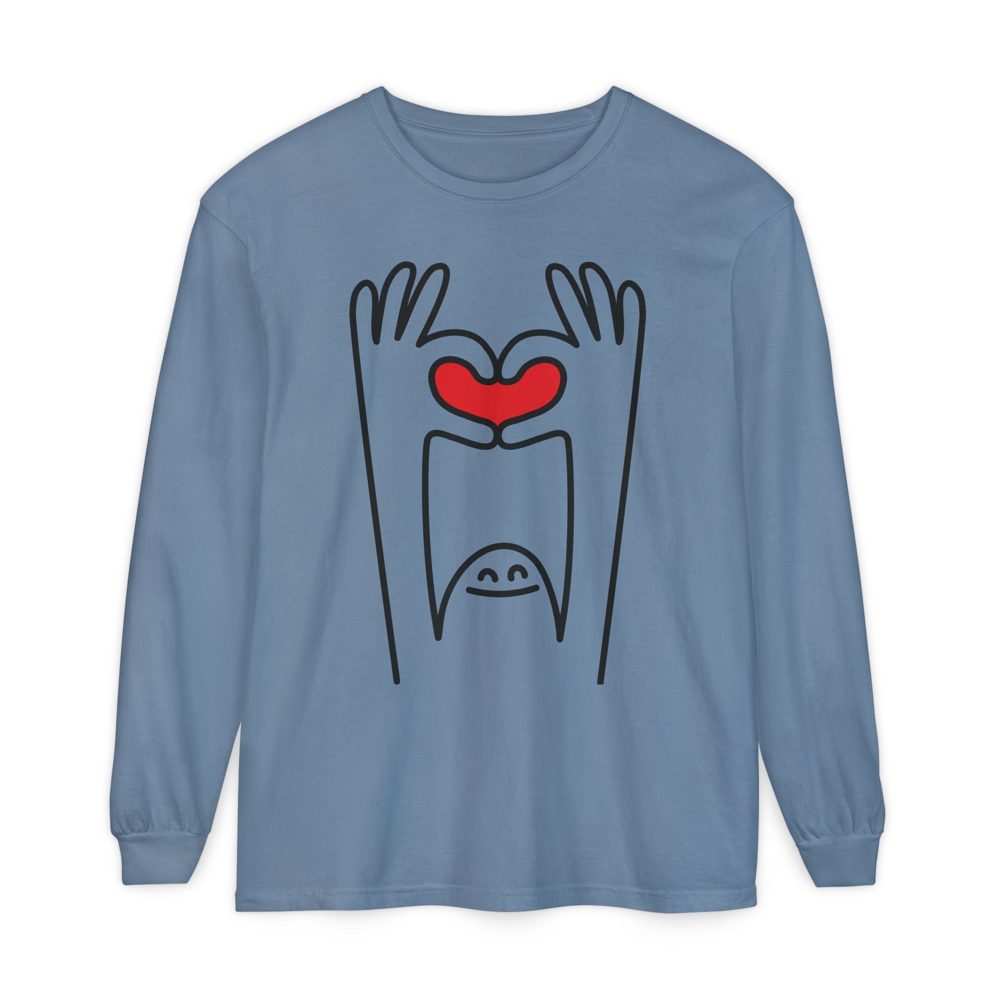 Hands-Up Heart Long Sleeve T-Shirt