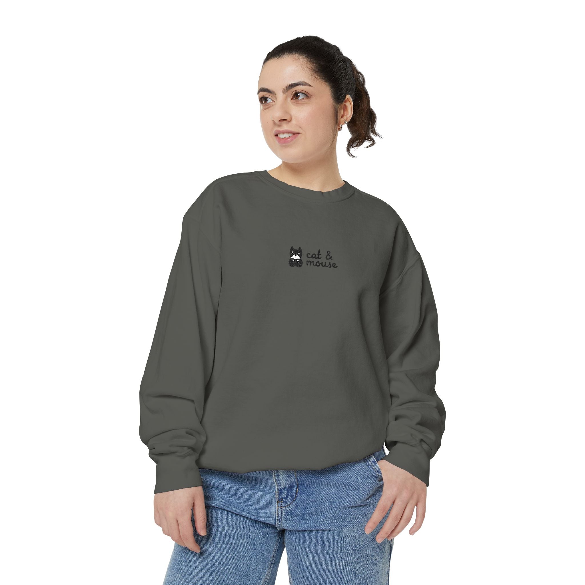 Cat & Mouse Brand Embroidered Sweatshirt