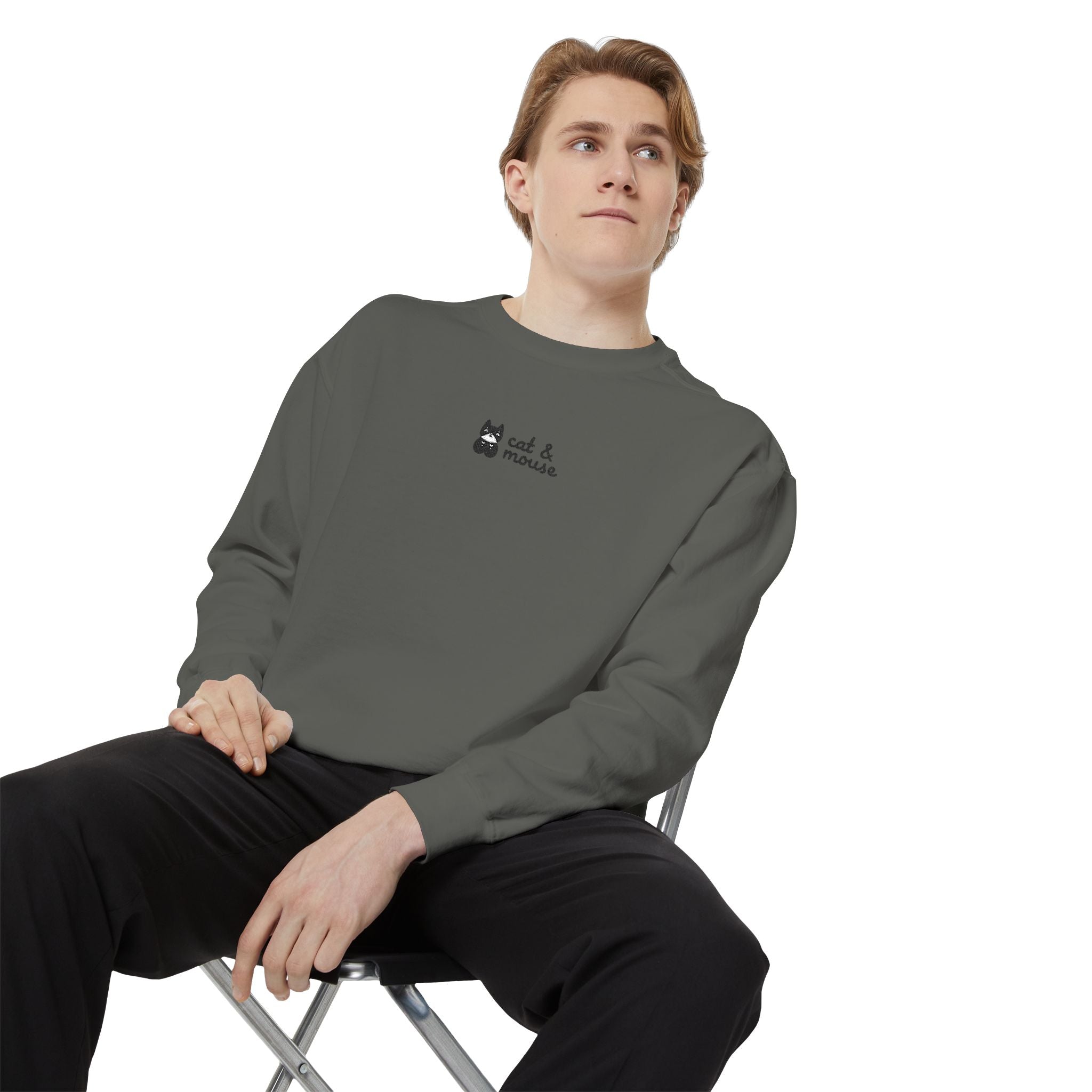 Cat & Mouse Brand Embroidered Sweatshirt