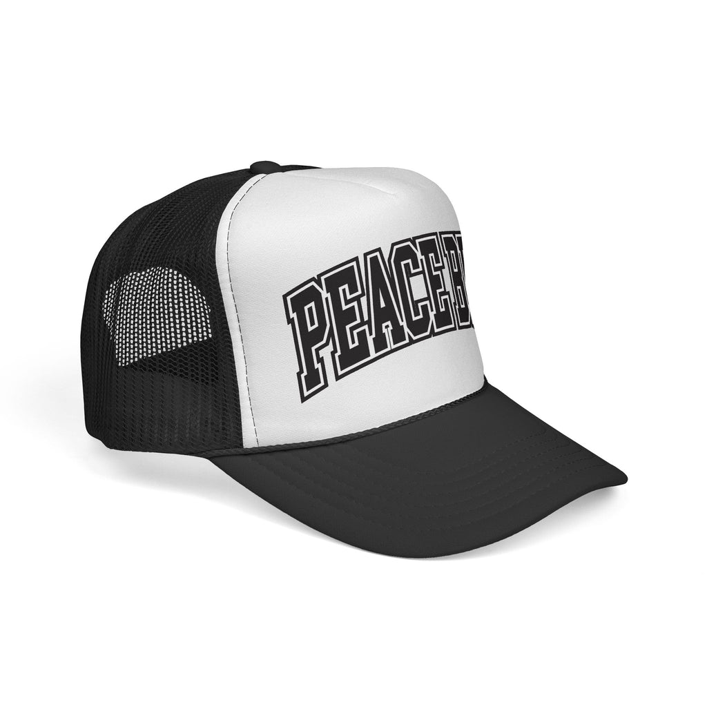 Peacebro Uni Trucker Cap with Retro Arch Lettering