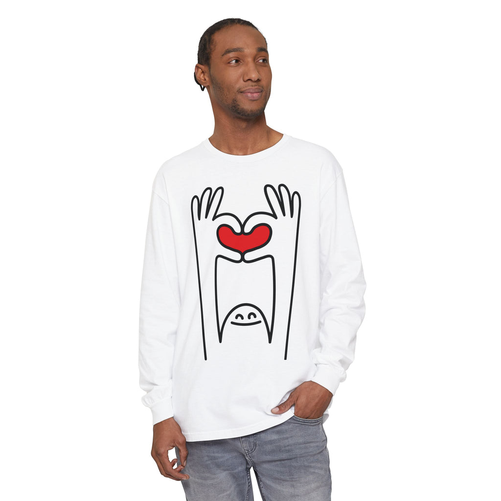 Hands-Up Heart Long Sleeve T-Shirt