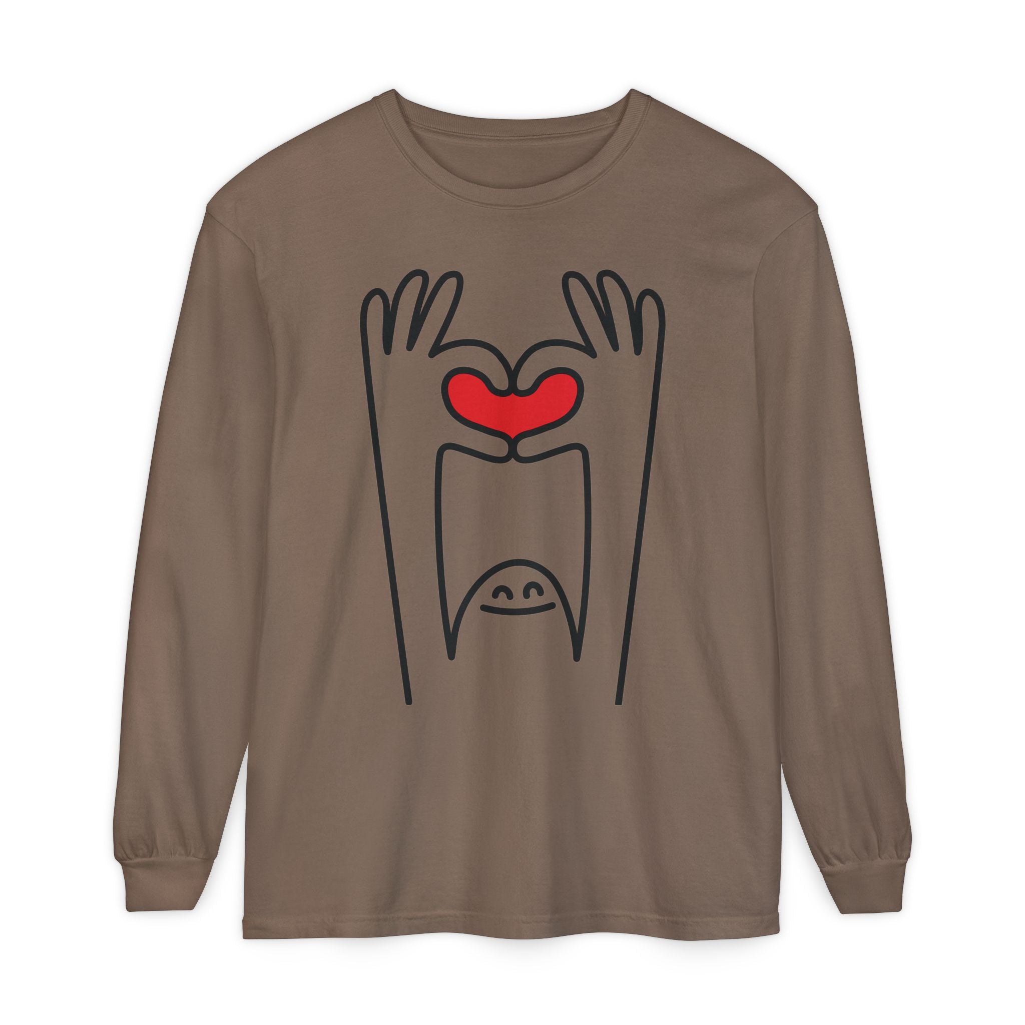 Hands-Up Heart Long Sleeve T-Shirt