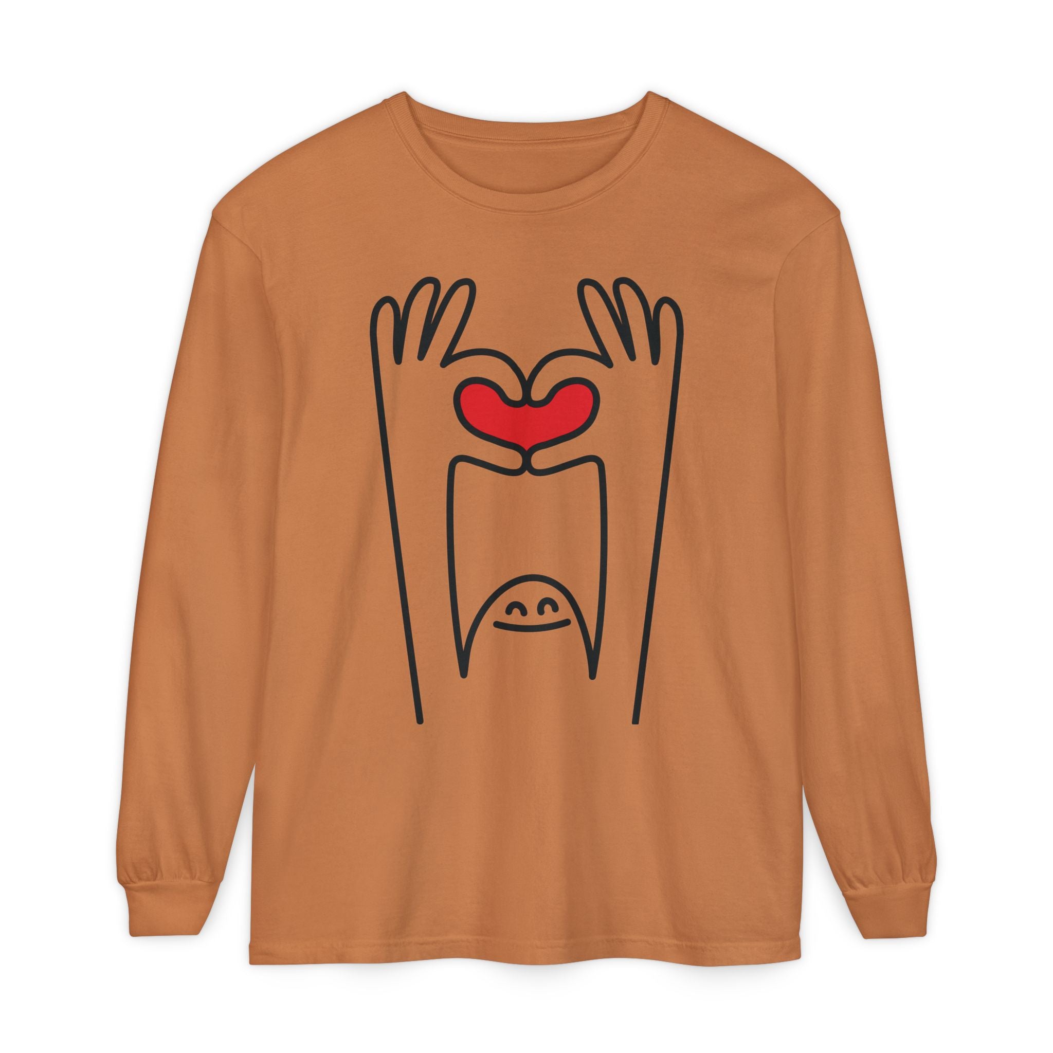 Hands-Up Heart Long Sleeve T-Shirt