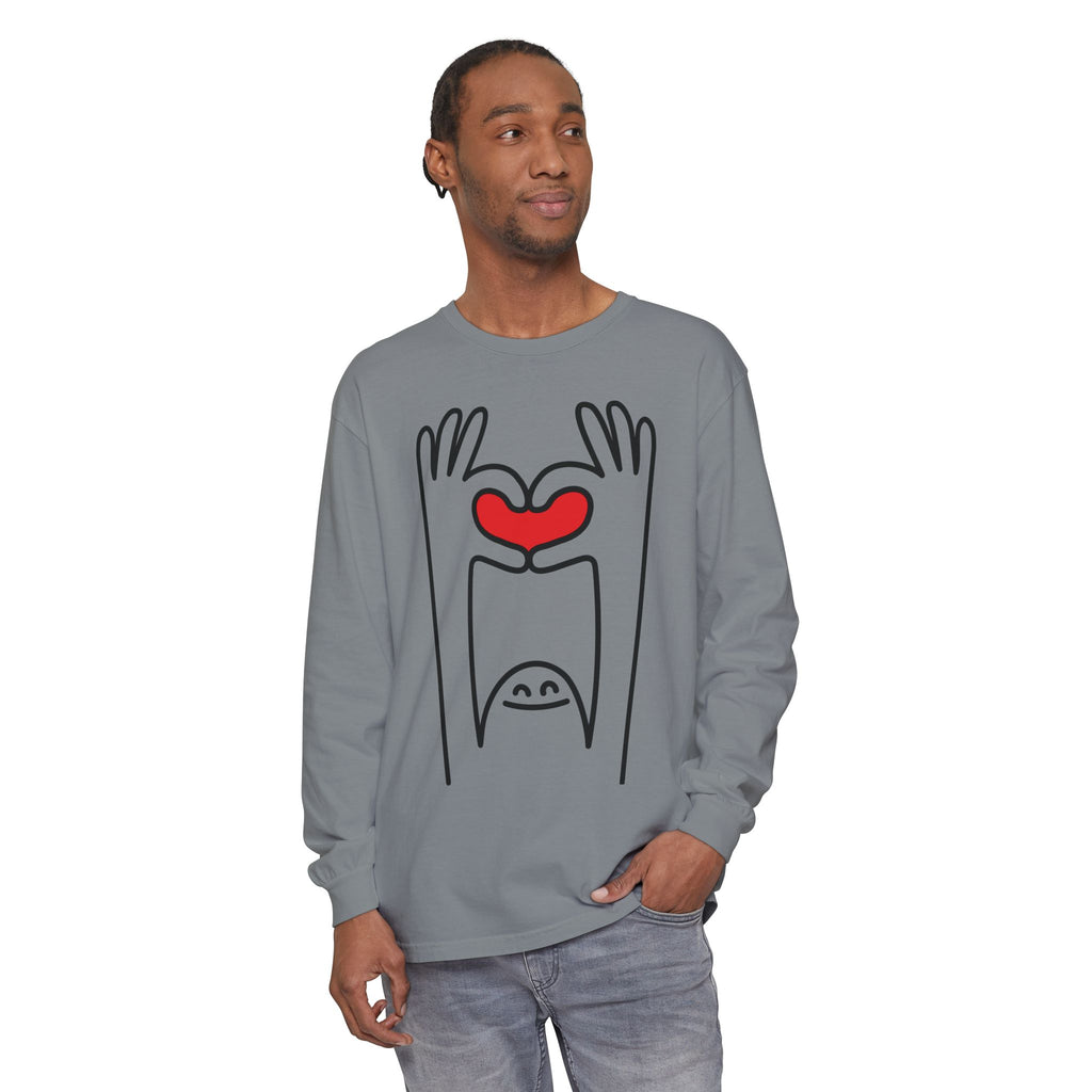 Hands-Up Heart Long Sleeve T-Shirt