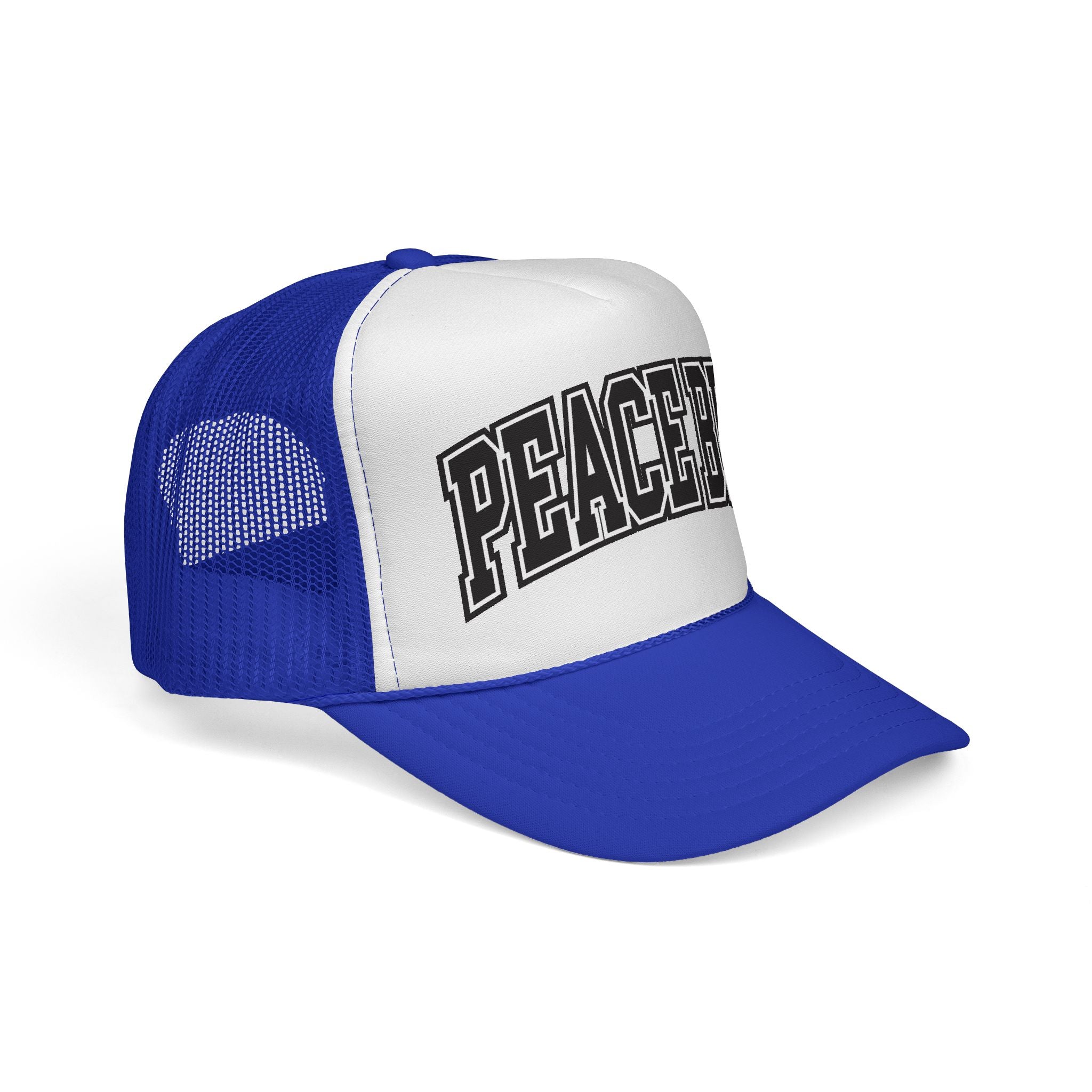 Peacebro Uni Trucker Cap with Retro Arch Lettering